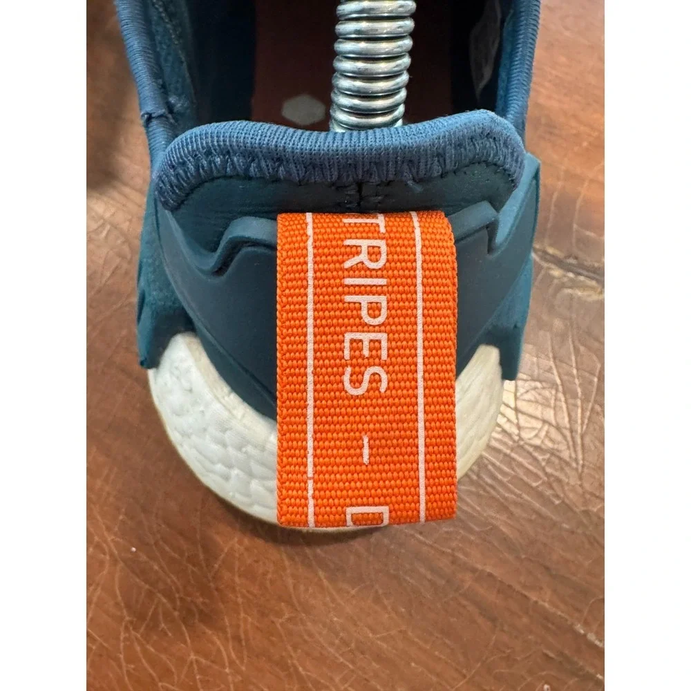 Adidas NMD R1 Trail Boost Shoes Teal Orange Men's US 8.5 Gum‎ Sole